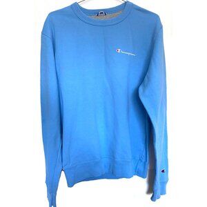 Preowned Mens Champion cotton blend crew neck Sweatshirt, Blue,